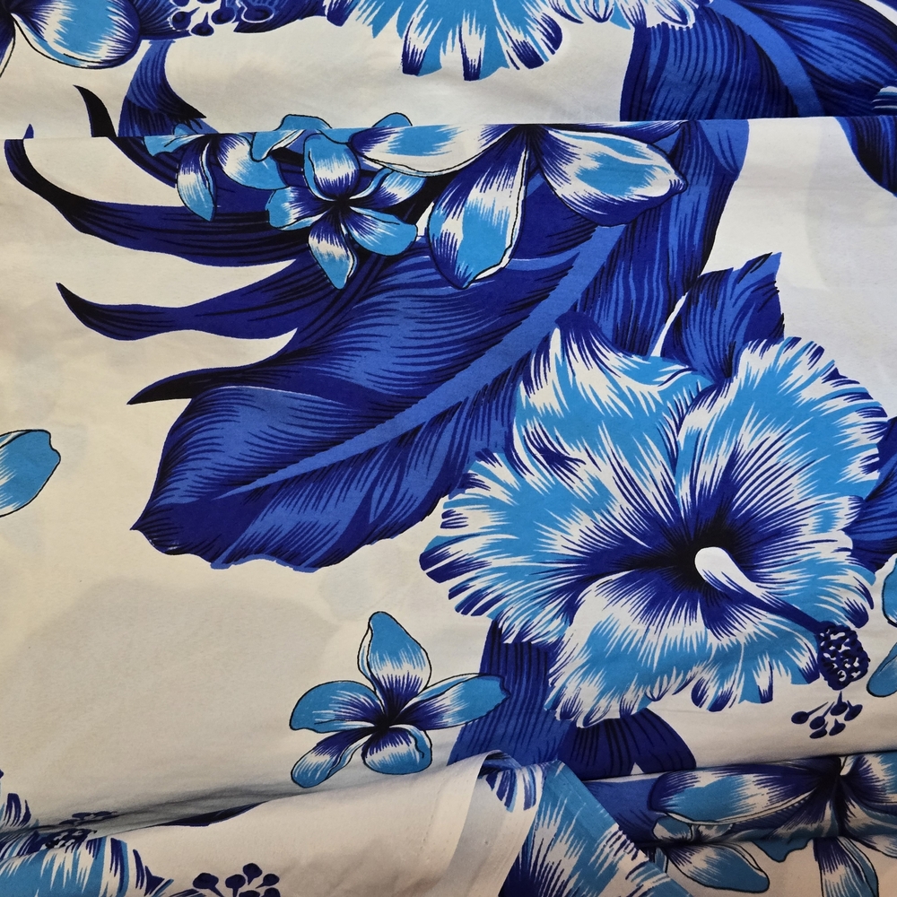 Blue Floral Women Swim Sarong